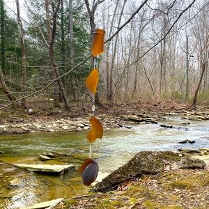 Simple beach glass wind/ light chime